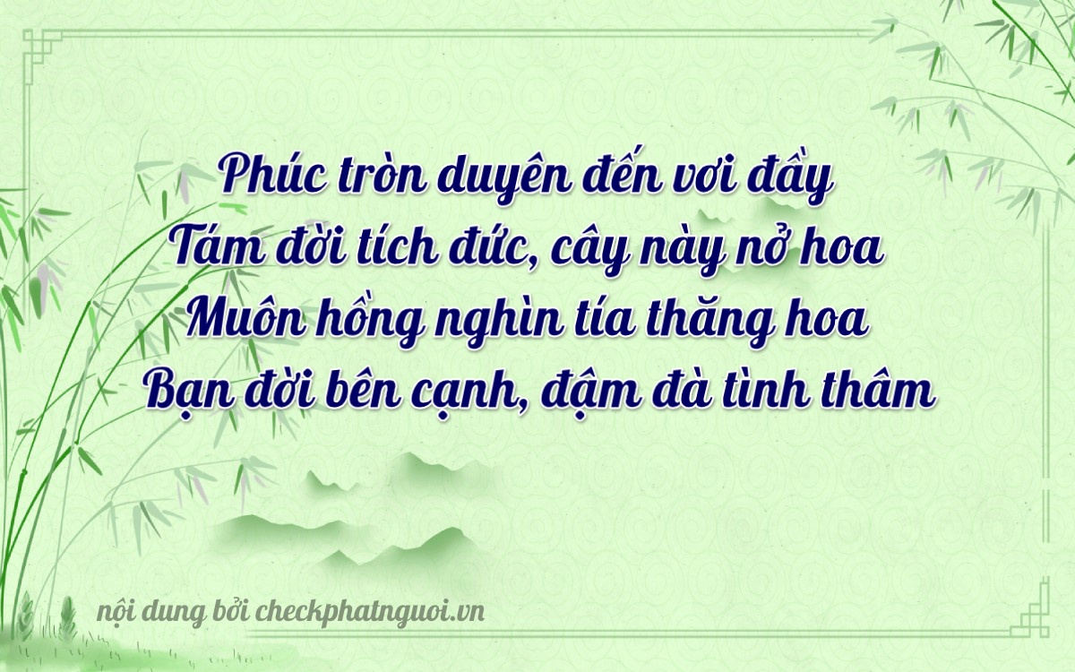 Bài thơ ý nghĩa cho <b>biển số 36A-80713</b> tại website checkphatnguoi.vn