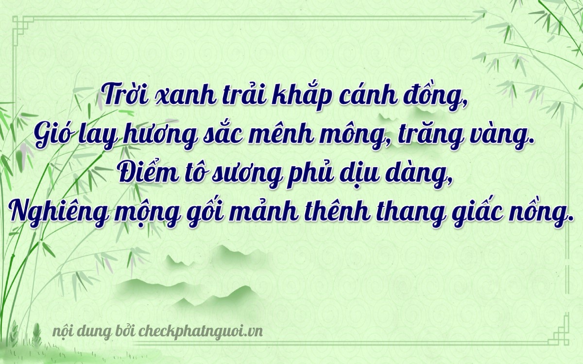 Bài thơ ý nghĩa cho <b>biển số 36A-81391</b> tại website checkphatnguoi.vn