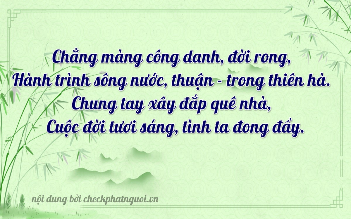 Bài thơ ý nghĩa cho <b>biển số 36A-82522</b> tại website checkphatnguoi.vn