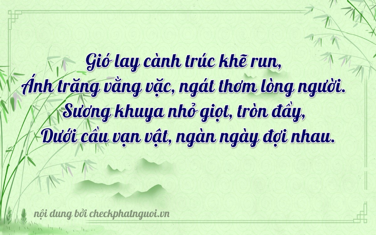 Bài thơ ý nghĩa cho <b>biển số 36A-83647</b> tại website checkphatnguoi.vn