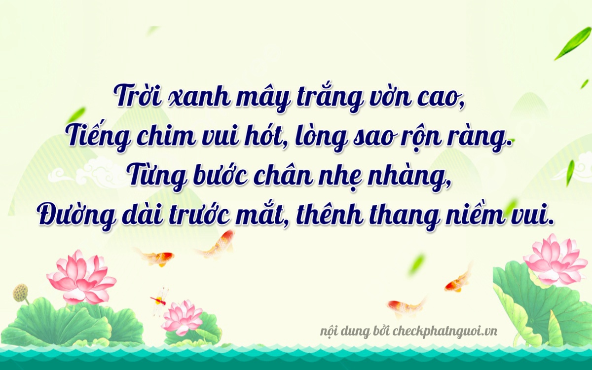 Bài thơ ý nghĩa cho <b>biển số 36A-83779</b> tại website checkphatnguoi.vn