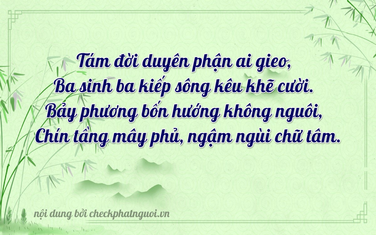 Bài thơ ý nghĩa cho <b>biển số 36A-83796</b> tại website checkphatnguoi.vn