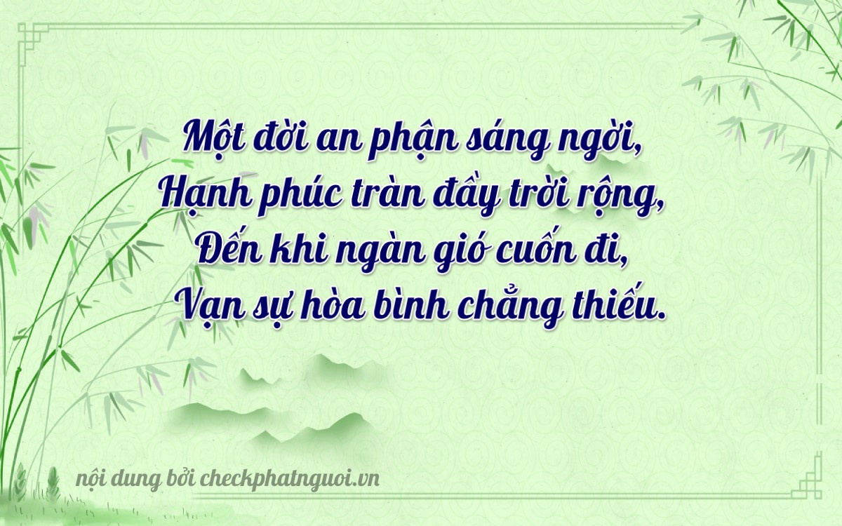 Bài thơ ý nghĩa cho <b>biển số 36A-87028</b> tại website checkphatnguoi.vn