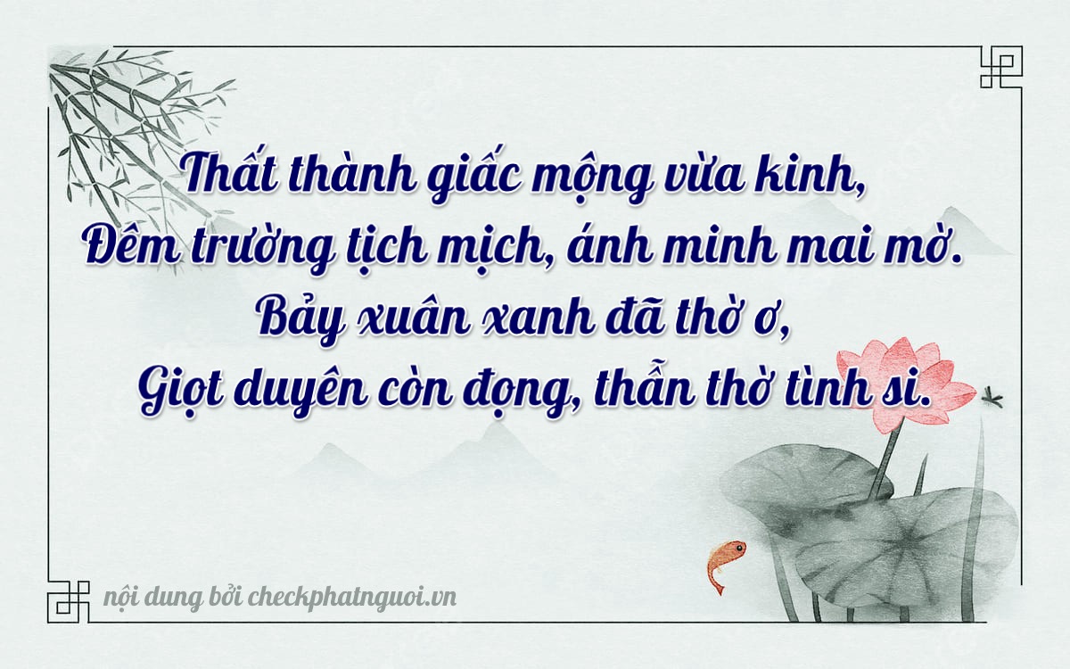 Bài thơ ý nghĩa cho <b>biển số 36A-87670</b> tại website checkphatnguoi.vn