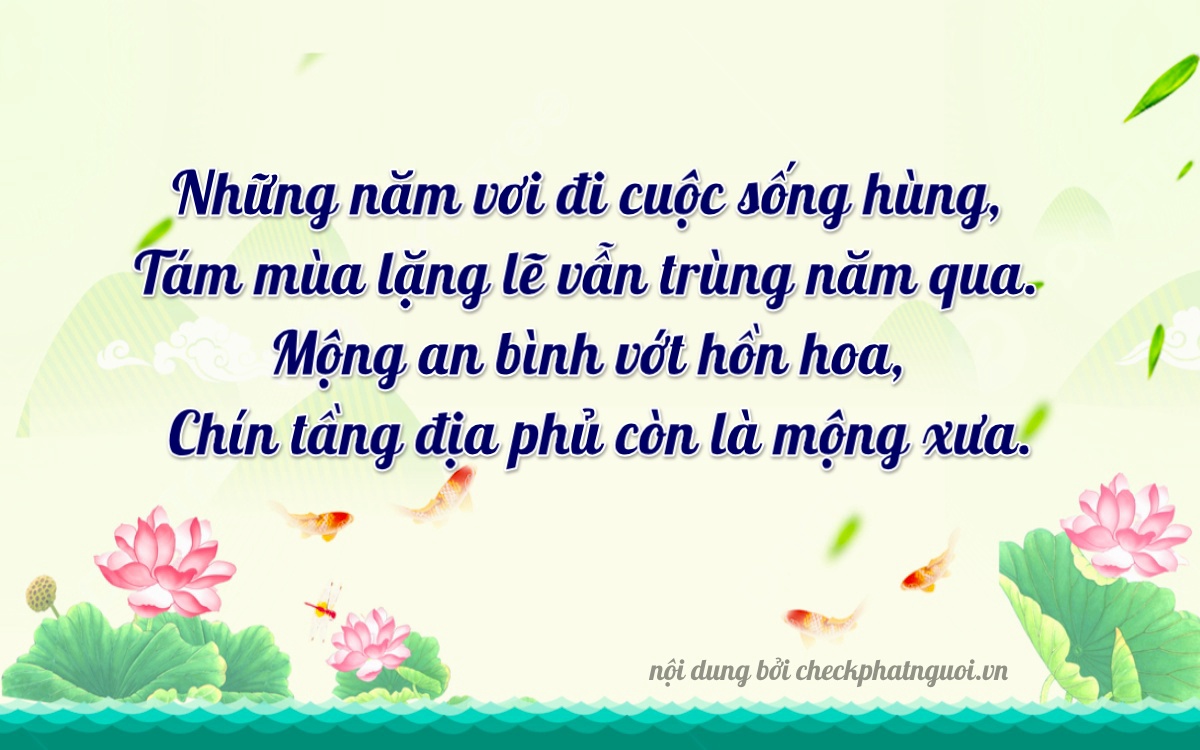 Bài thơ ý nghĩa cho <b>biển số 36A-88519</b> tại website checkphatnguoi.vn