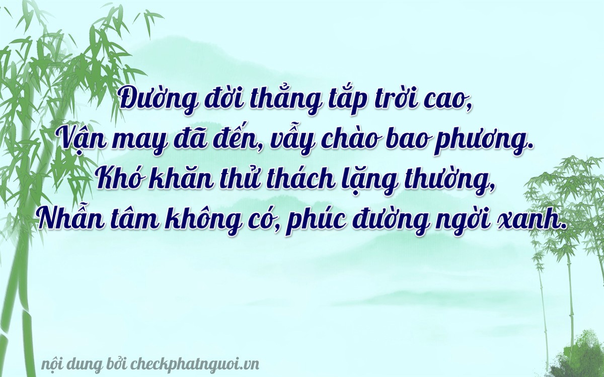 Bài thơ ý nghĩa cho <b>biển số 36A-88888</b> tại website checkphatnguoi.vn