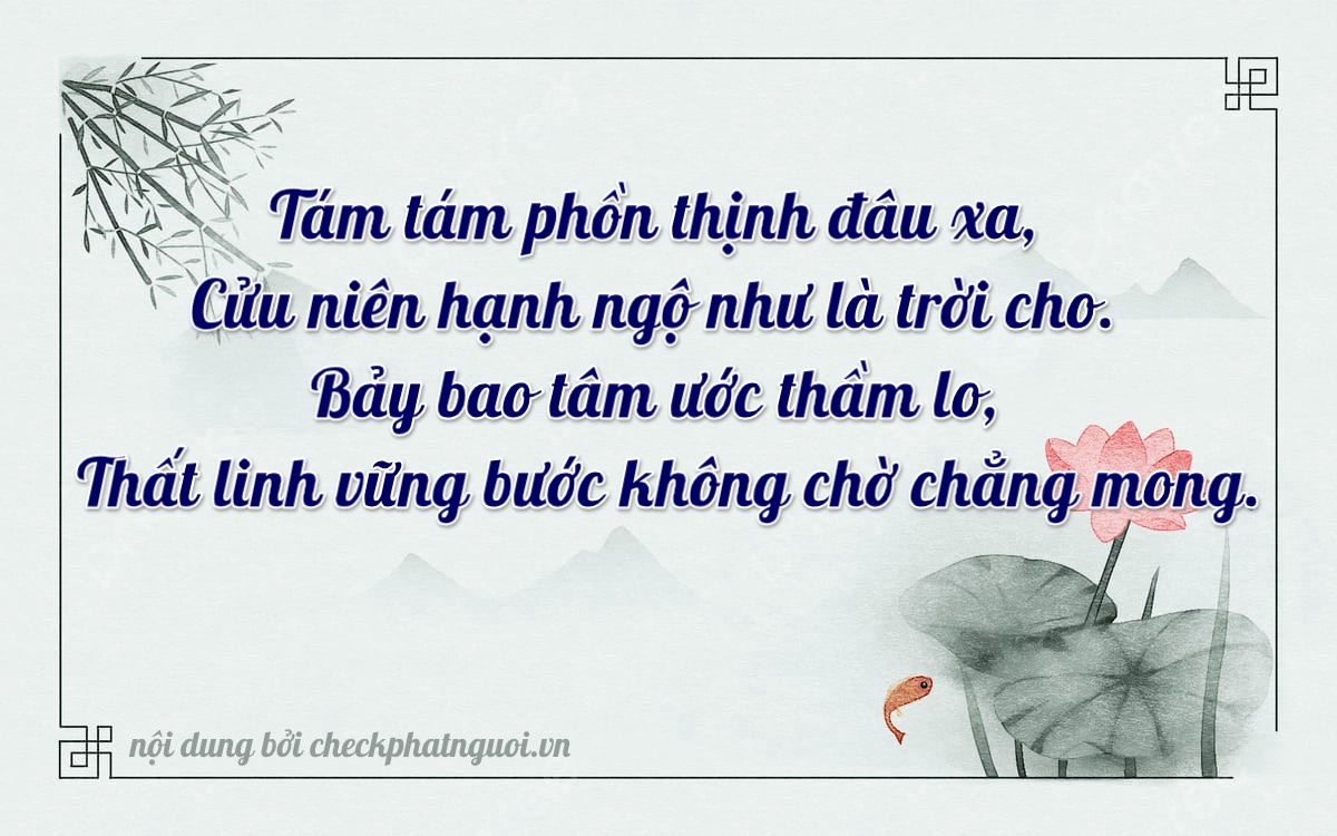 Bài thơ ý nghĩa cho <b>biển số 36A-88977</b> tại website checkphatnguoi.vn
