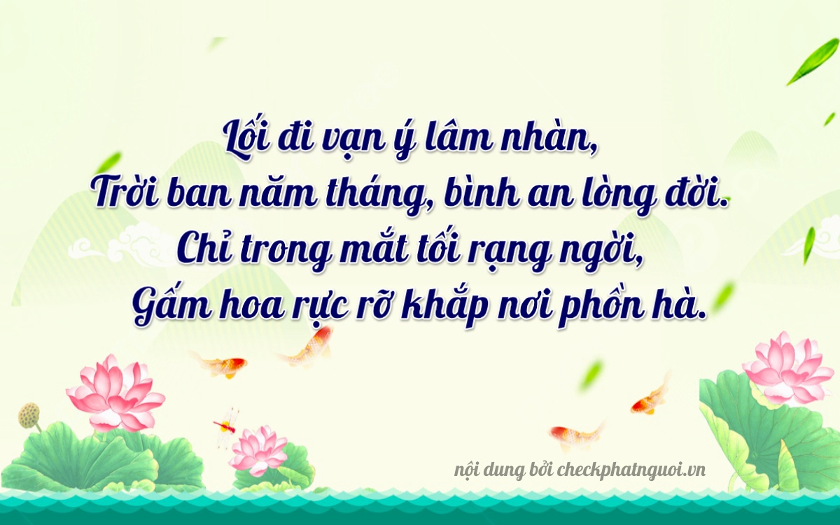 Bài thơ ý nghĩa cho <b>biển số 36A-89055</b> tại website checkphatnguoi.vn