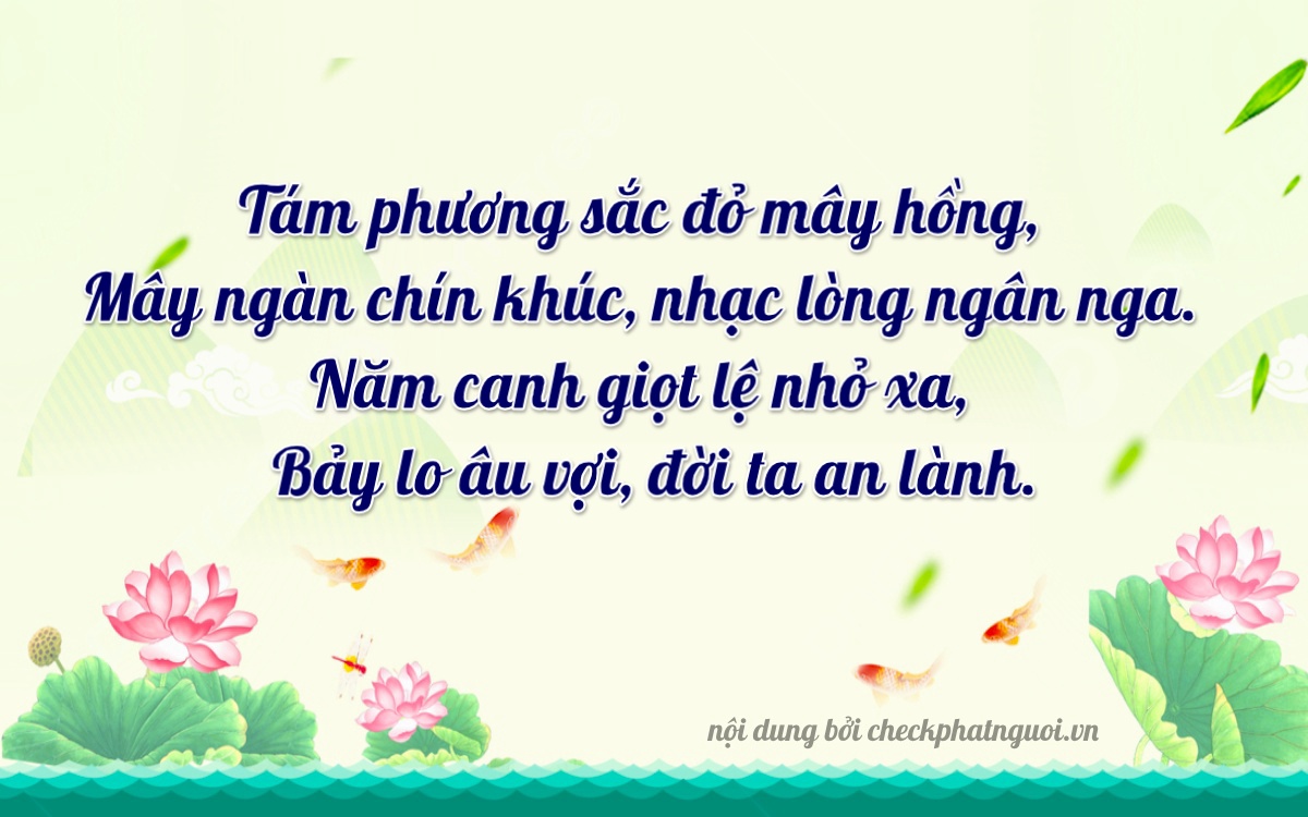 Bài thơ ý nghĩa cho <b>biển số 36A-89507</b> tại website checkphatnguoi.vn