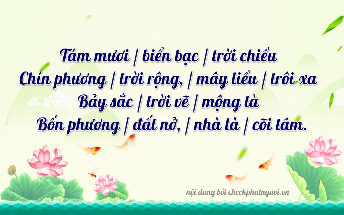 Bài thơ ý nghĩa cho <b>biển số 36A-89743</b> tại website checkphatnguoi.vn