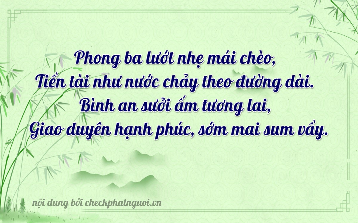 Bài thơ ý nghĩa cho <b>biển số 36A-91683</b> tại website checkphatnguoi.vn