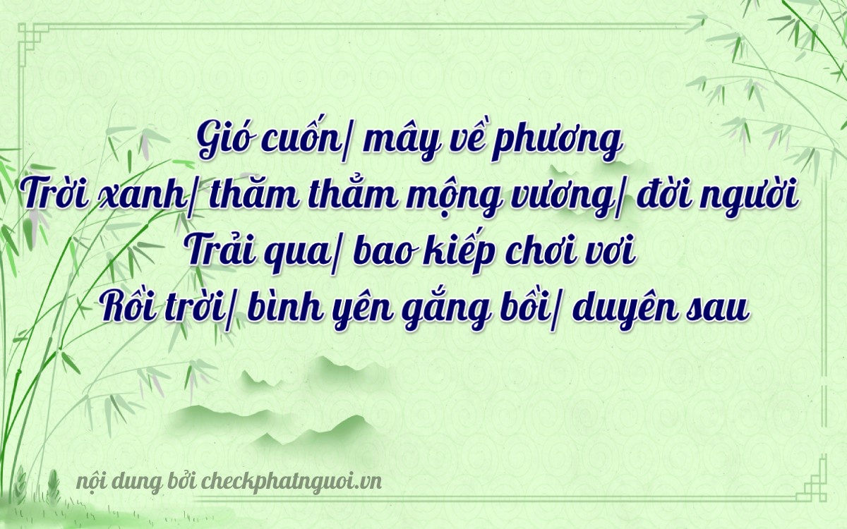 Bài thơ ý nghĩa cho <b>biển số 36A-91778</b> tại website checkphatnguoi.vn