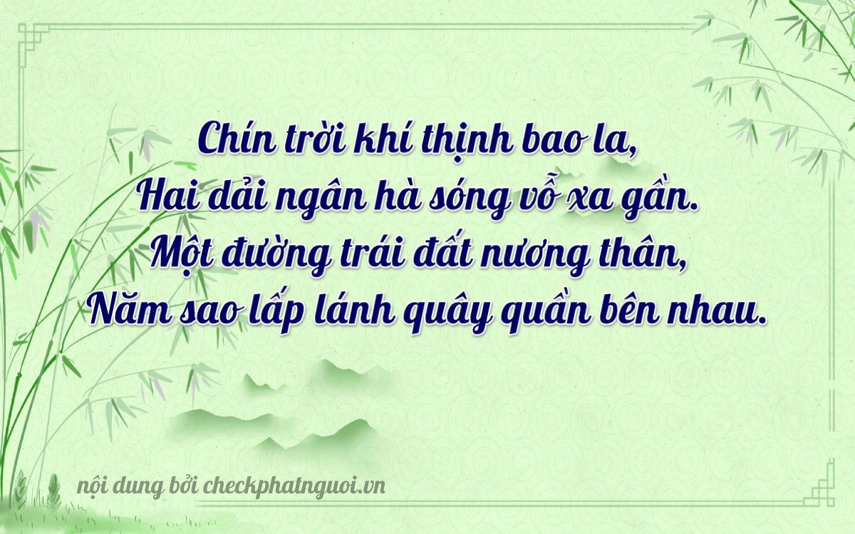 Bài thơ ý nghĩa cho <b>biển số 36A-92185</b> tại website checkphatnguoi.vn