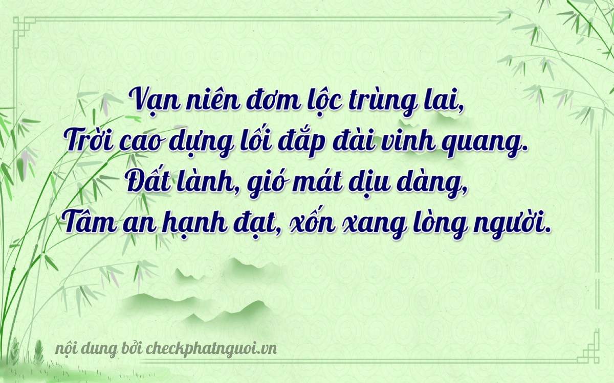 Bài thơ ý nghĩa cho <b>biển số 36A-92766</b> tại website checkphatnguoi.vn