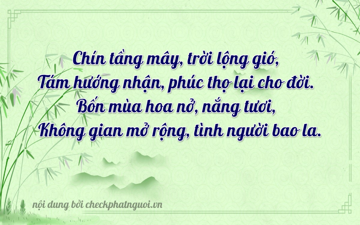 Bài thơ ý nghĩa cho <b>biển số 36A-98400</b> tại website checkphatnguoi.vn