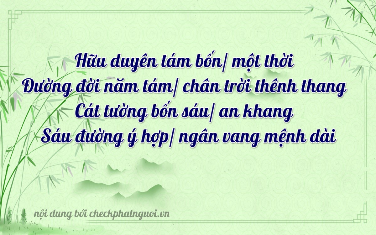 Bài thơ ý nghĩa cho <b>biển số 36AA-08456</b> tại website checkphatnguoi.vn