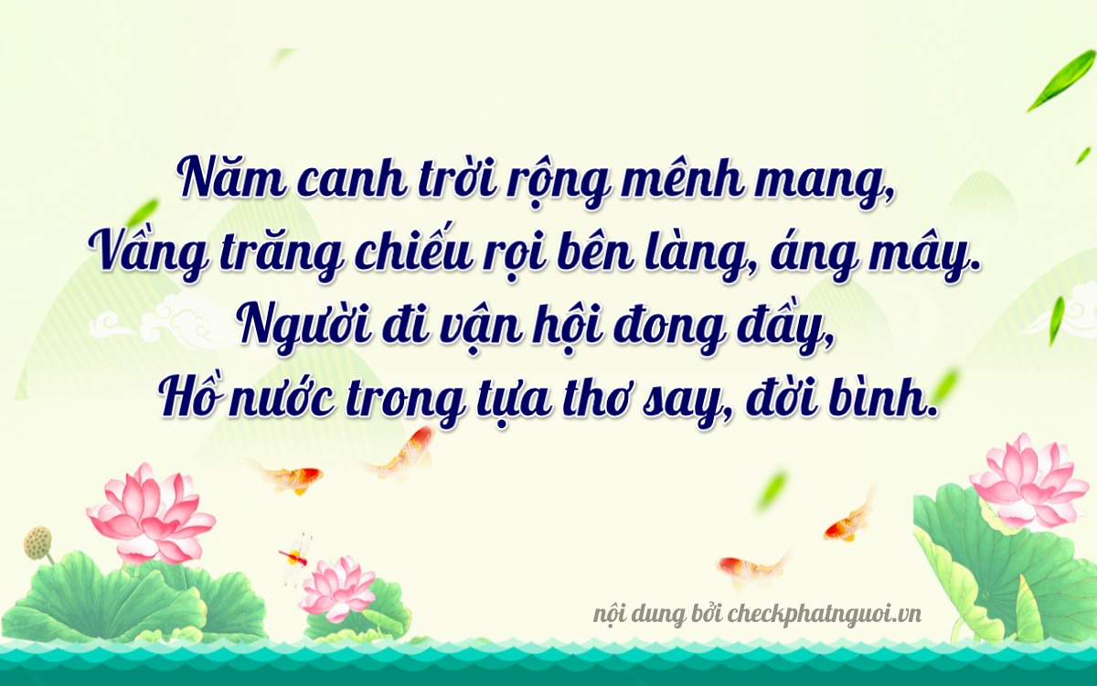 Bài thơ ý nghĩa cho <b>biển số 36AA-25309</b> tại website checkphatnguoi.vn