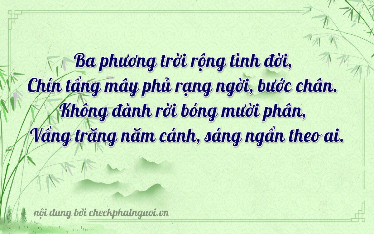 Bài thơ ý nghĩa cho <b>biển số 36AA-30875</b> tại website checkphatnguoi.vn