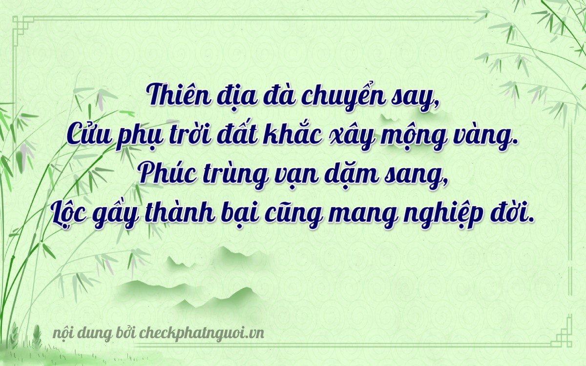 Bài thơ ý nghĩa cho <b>biển số 36AA-49400</b> tại website checkphatnguoi.vn