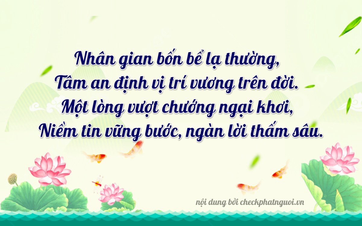 Bài thơ ý nghĩa cho <b>biển số 36AB-41464</b> tại website checkphatnguoi.vn