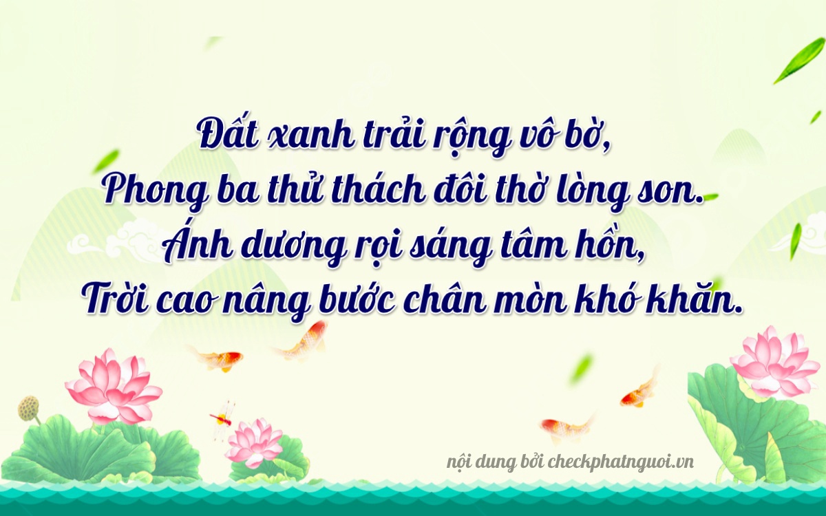 Bài thơ ý nghĩa cho <b>biển số 36AB-78606</b> tại website checkphatnguoi.vn