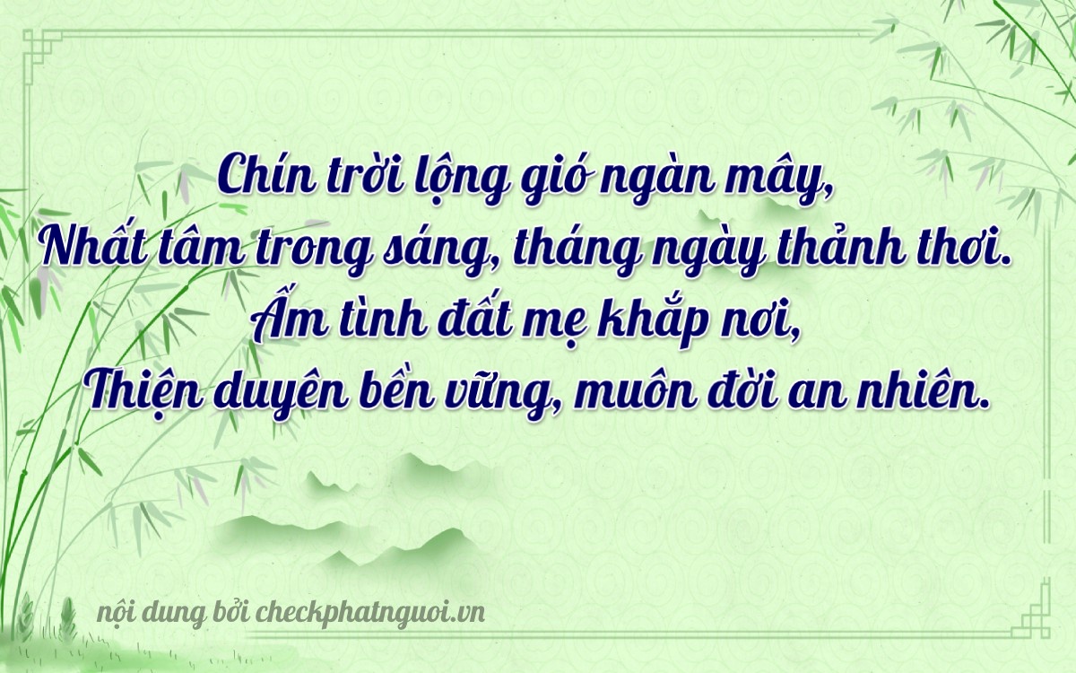 Bài thơ ý nghĩa cho <b>biển số 36AB-91627</b> tại website checkphatnguoi.vn