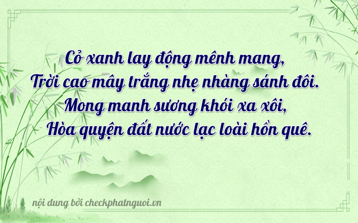 Bài thơ ý nghĩa cho <b>biển số 36AC-04075</b> tại website checkphatnguoi.vn