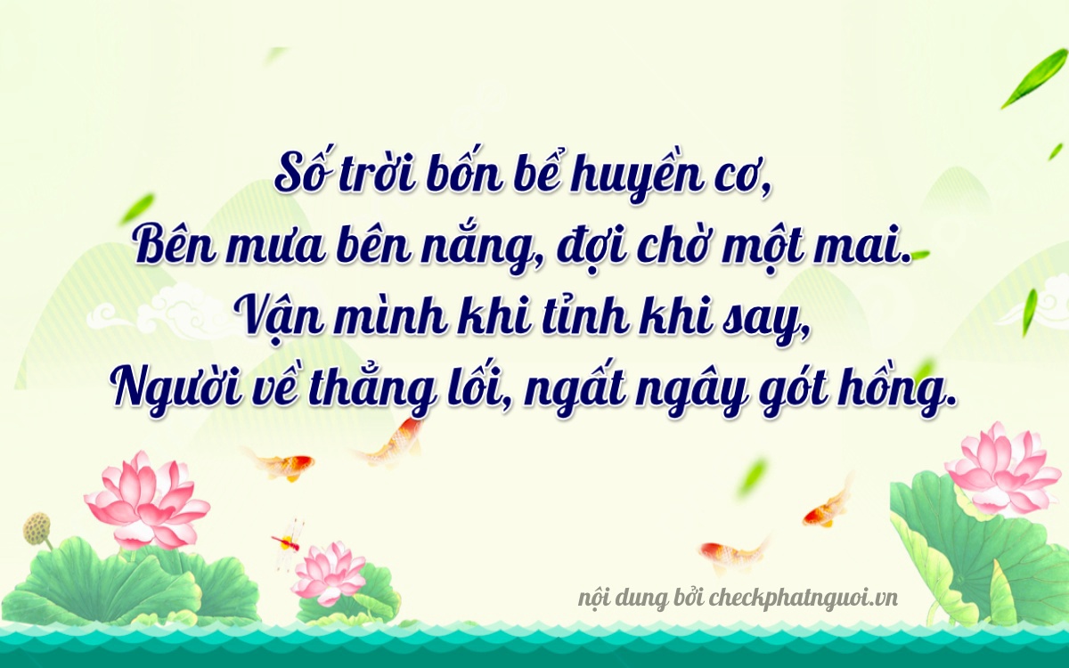 Bài thơ ý nghĩa cho <b>biển số 36AC-04464</b> tại website checkphatnguoi.vn
