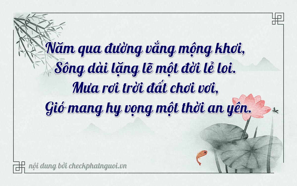 Bài thơ ý nghĩa cho <b>biển số 36AC-53049</b> tại website checkphatnguoi.vn