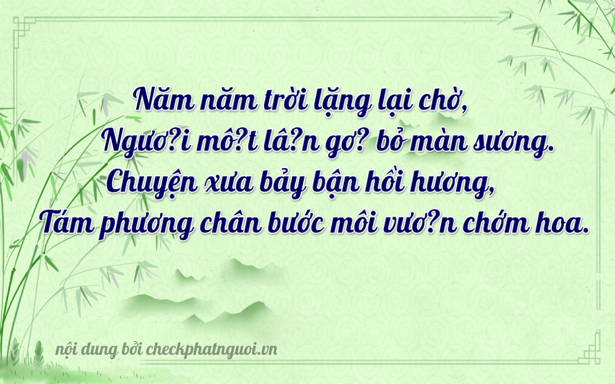 Bài thơ ý nghĩa cho <b>biển số 36AC-55787</b> tại website checkphatnguoi.vn