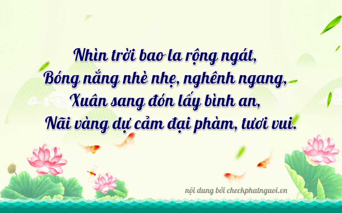 Bài thơ ý nghĩa cho <b>biển số 36AC-58850</b> tại website checkphatnguoi.vn