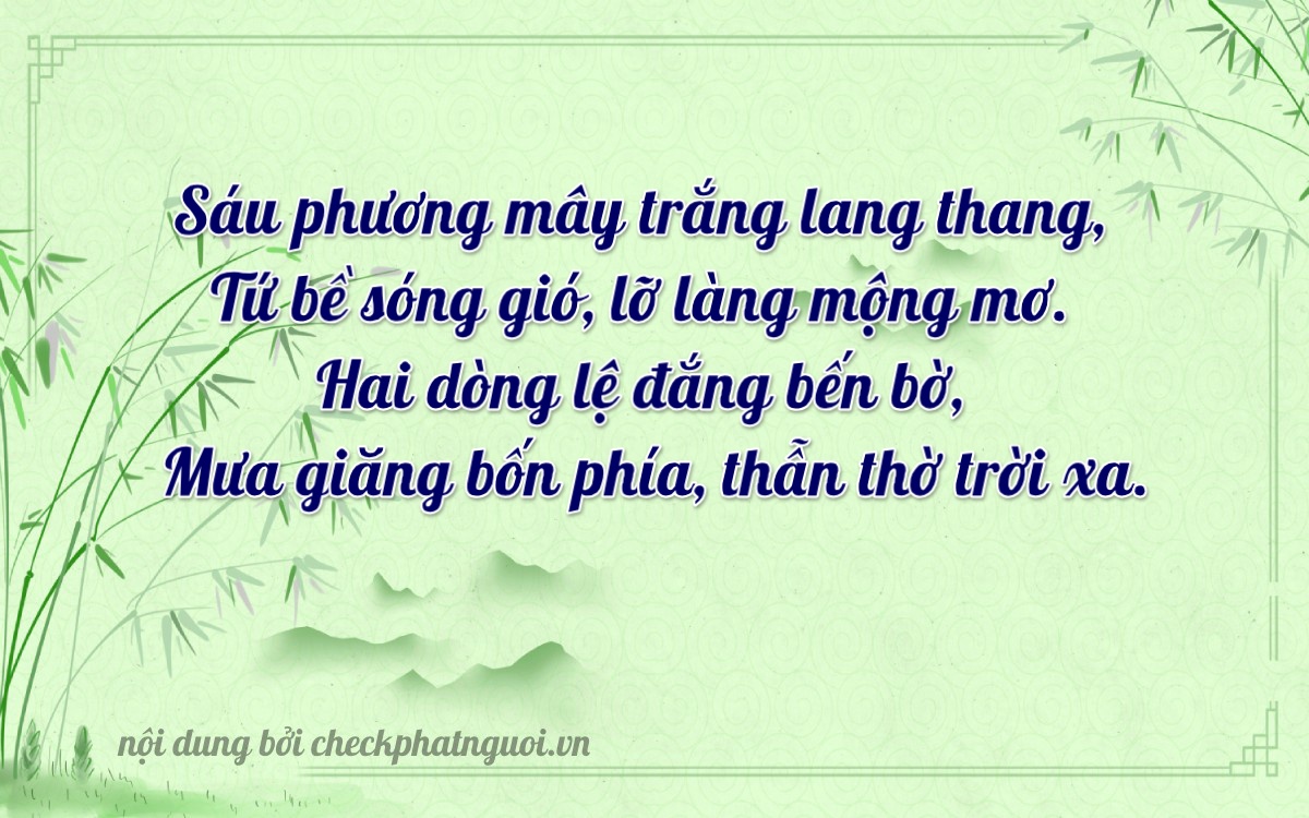 Bài thơ ý nghĩa cho <b>biển số 36AC-64214</b> tại website checkphatnguoi.vn