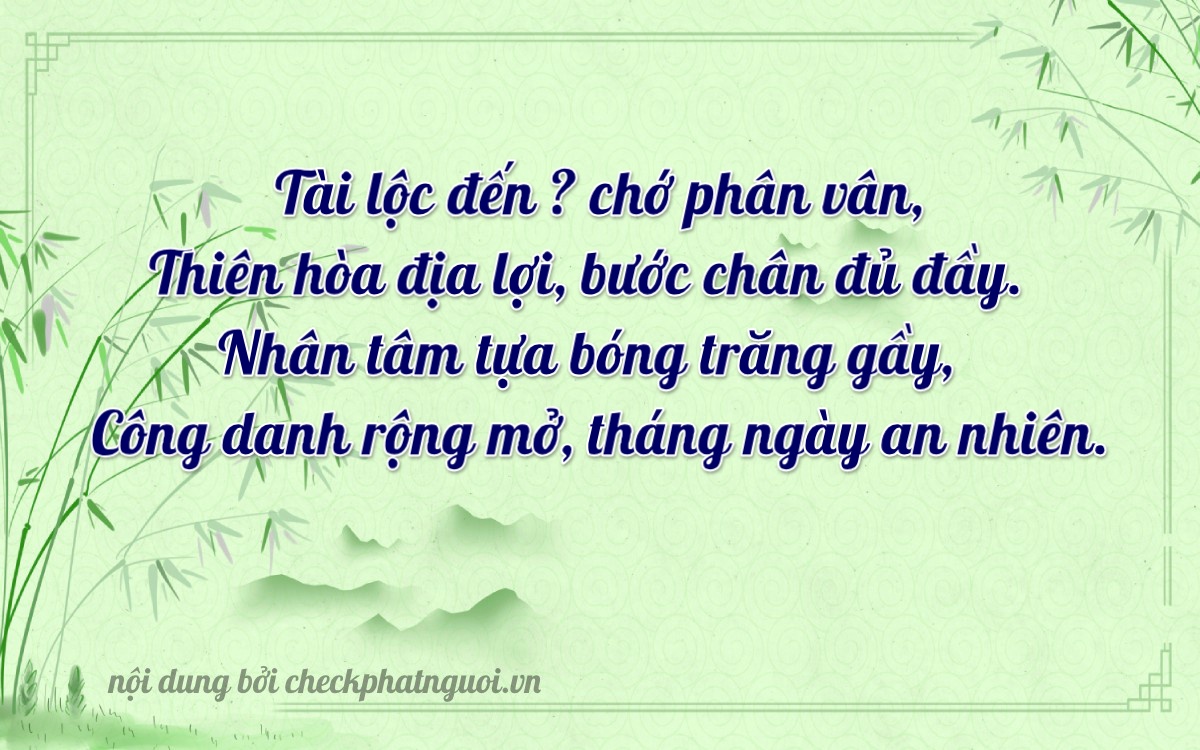 Bài thơ ý nghĩa cho <b>biển số 36AC-65703</b> tại website checkphatnguoi.vn