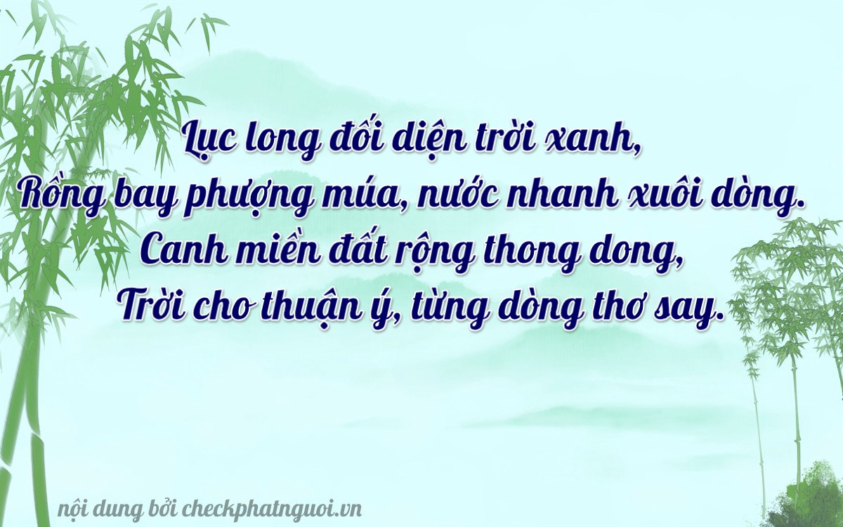 Bài thơ ý nghĩa cho <b>biển số 36AC-65926</b> tại website checkphatnguoi.vn