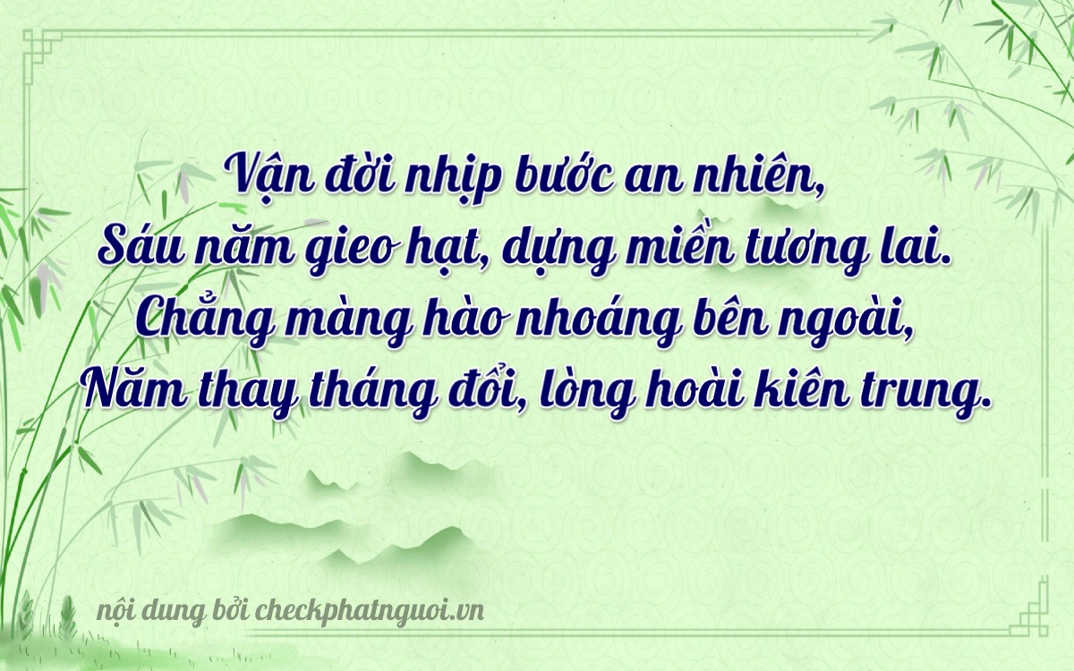 Bài thơ ý nghĩa cho <b>biển số 36AD-01265</b> tại website checkphatnguoi.vn