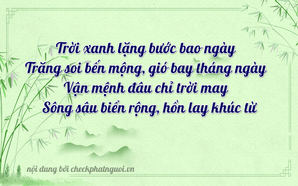 Bài thơ ý nghĩa cho <b>biển số 36AG-05997</b> tại website checkphatnguoi.vn