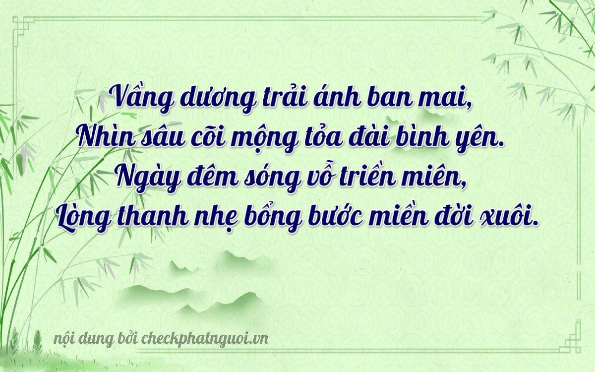 Bài thơ ý nghĩa cho <b>biển số 36AH-00006</b> tại website checkphatnguoi.vn