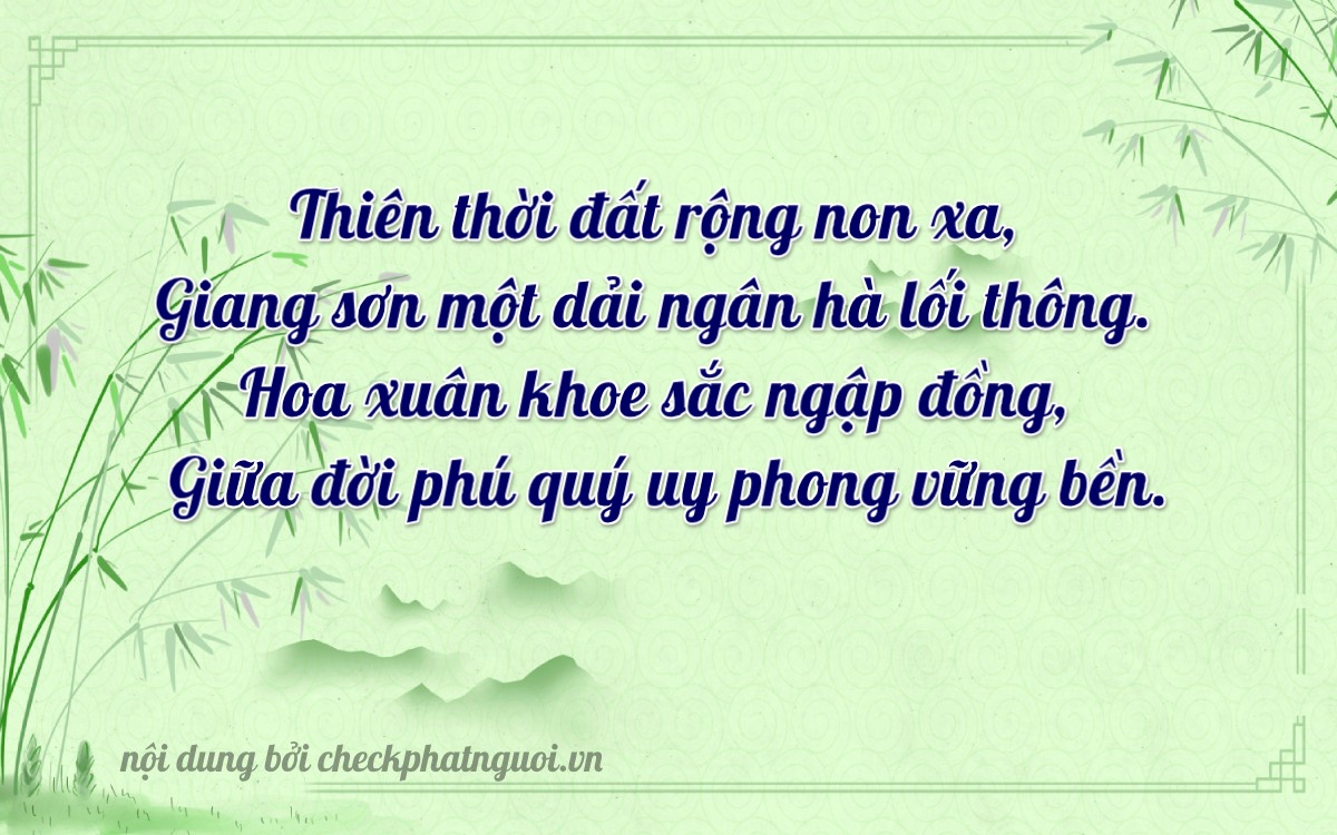 Bài thơ ý nghĩa cho <b>biển số 36AL-00857</b> tại website checkphatnguoi.vn