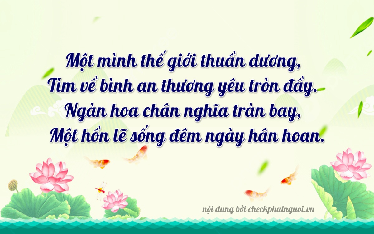 Bài thơ ý nghĩa cho <b>biển số 36AM-00181</b> tại website checkphatnguoi.vn