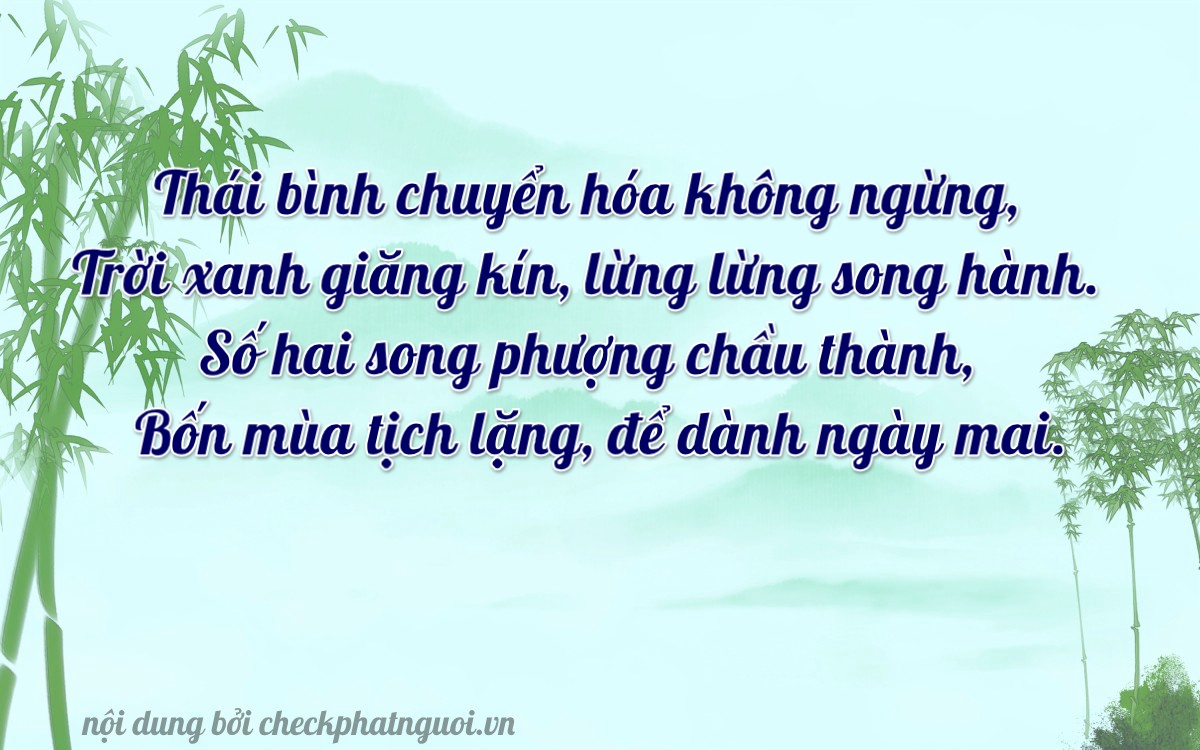 Bài thơ ý nghĩa cho <b>biển số 36AM-00224</b> tại website checkphatnguoi.vn