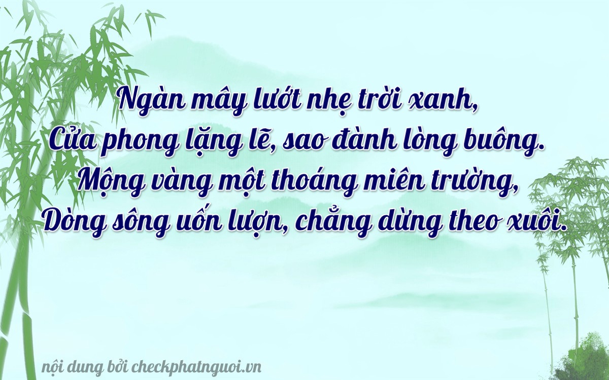 Bài thơ ý nghĩa cho <b>biển số 36AM-00243</b> tại website checkphatnguoi.vn