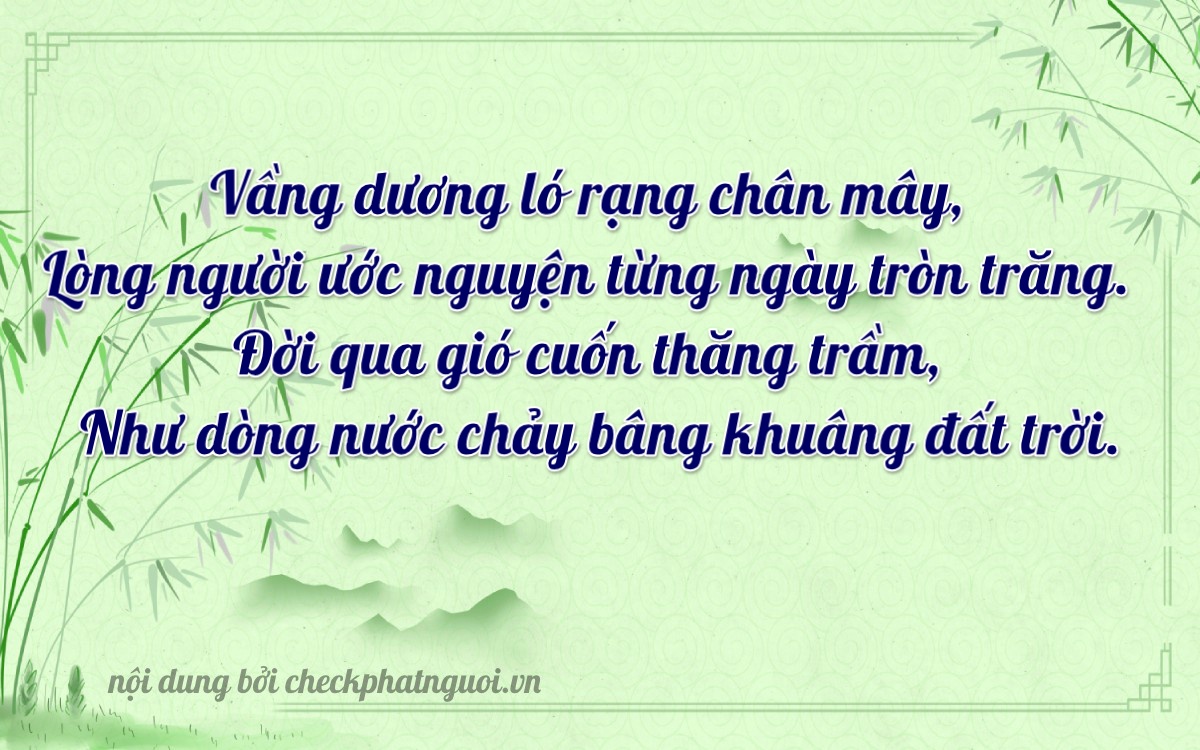 Bài thơ ý nghĩa cho <b>biển số 36AM-03425</b> tại website checkphatnguoi.vn