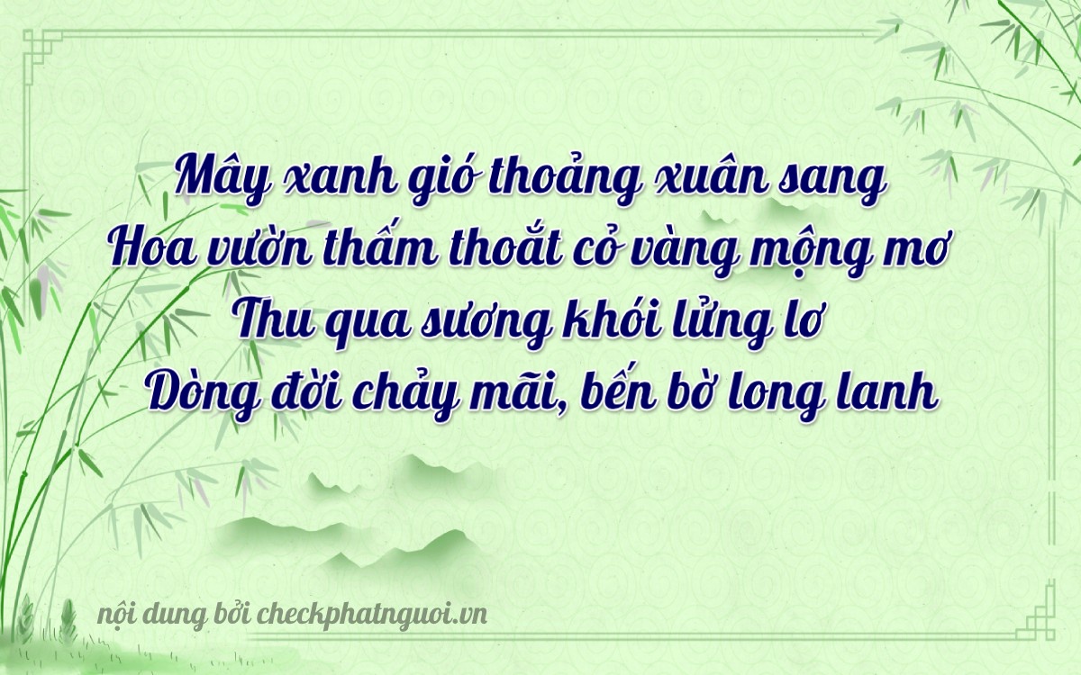 Bài thơ ý nghĩa cho <b>biển số 36AM-07442</b> tại website checkphatnguoi.vn