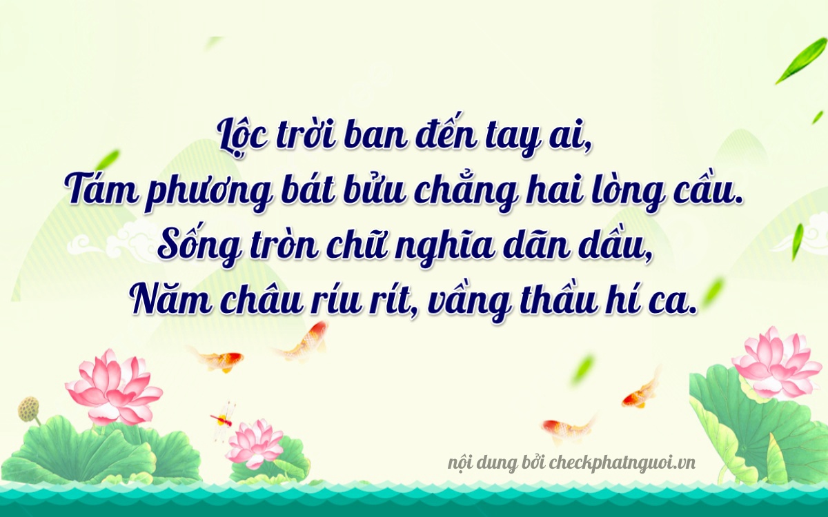 Bài thơ ý nghĩa cho <b>biển số 36AM-08650</b> tại website checkphatnguoi.vn