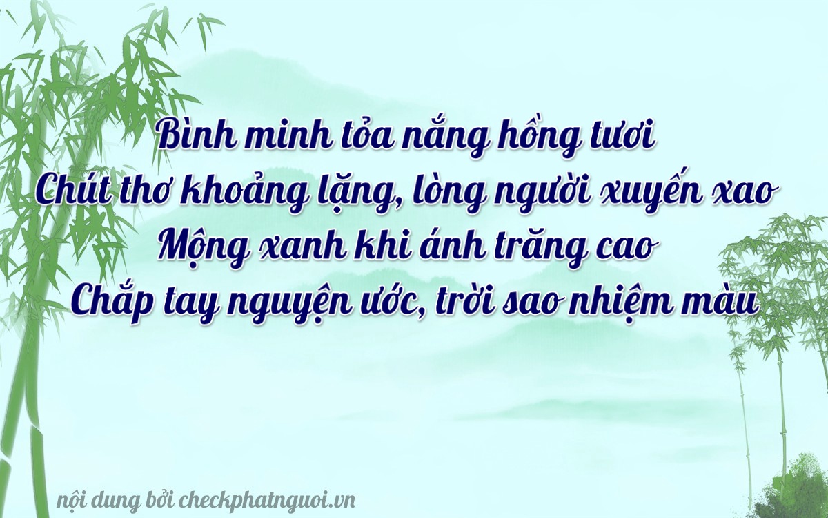 Bài thơ ý nghĩa cho <b>biển số 36AN-04466</b> tại website checkphatnguoi.vn