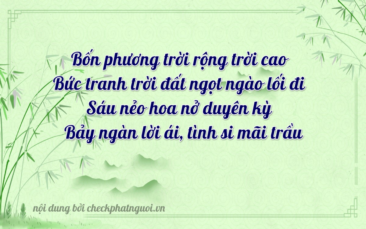 Bài thơ ý nghĩa cho <b>biển số 36AS-04647</b> tại website checkphatnguoi.vn
