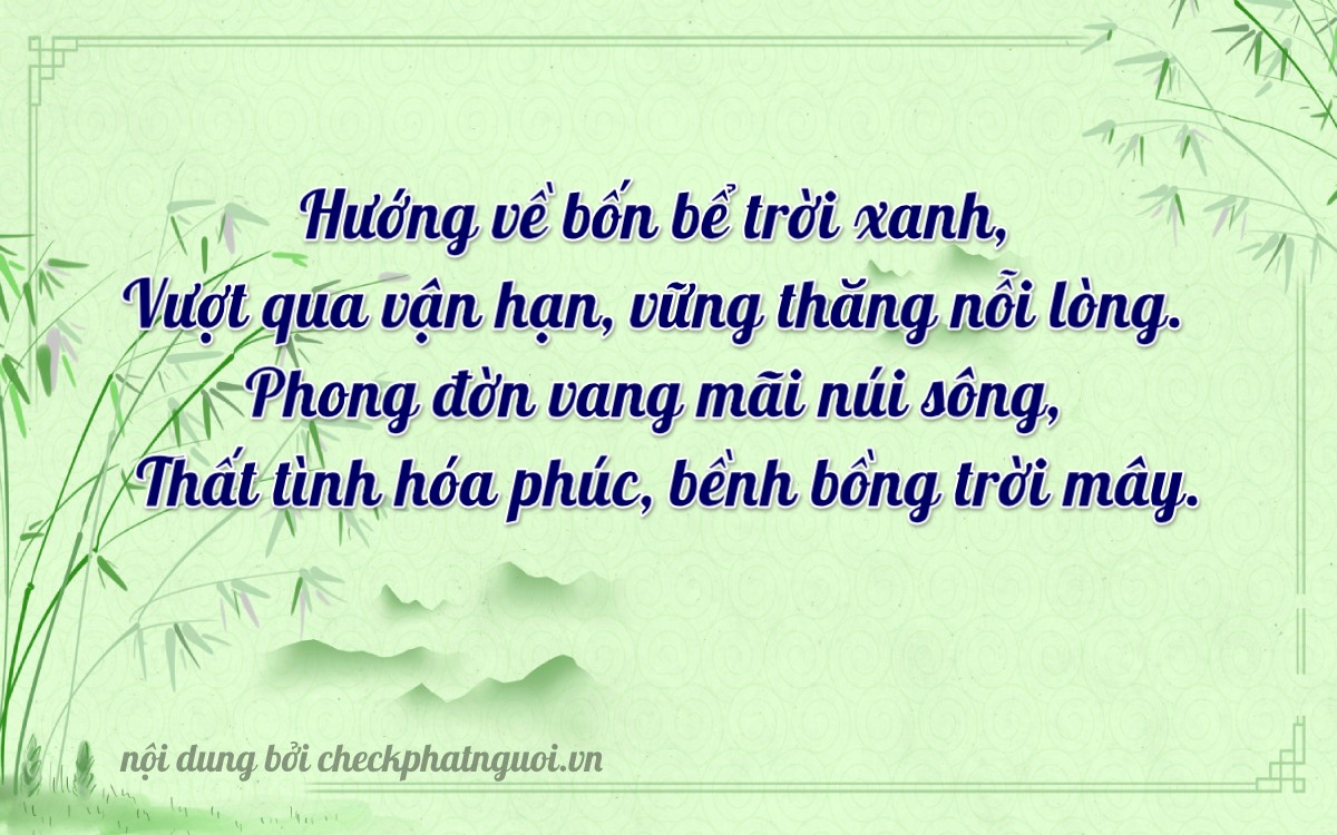 Bài thơ ý nghĩa cho <b>biển số 36AS-07037</b> tại website checkphatnguoi.vn