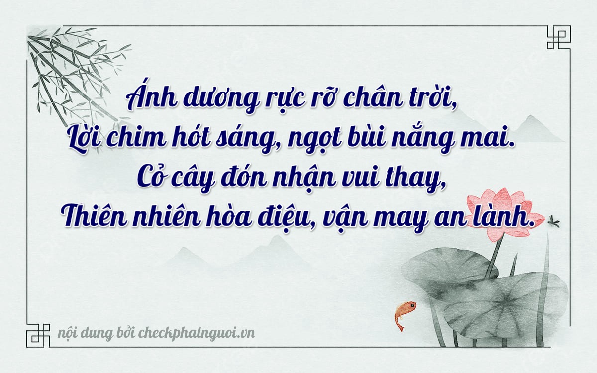 Bài thơ ý nghĩa cho <b>biển số 36AS-09400</b> tại website checkphatnguoi.vn