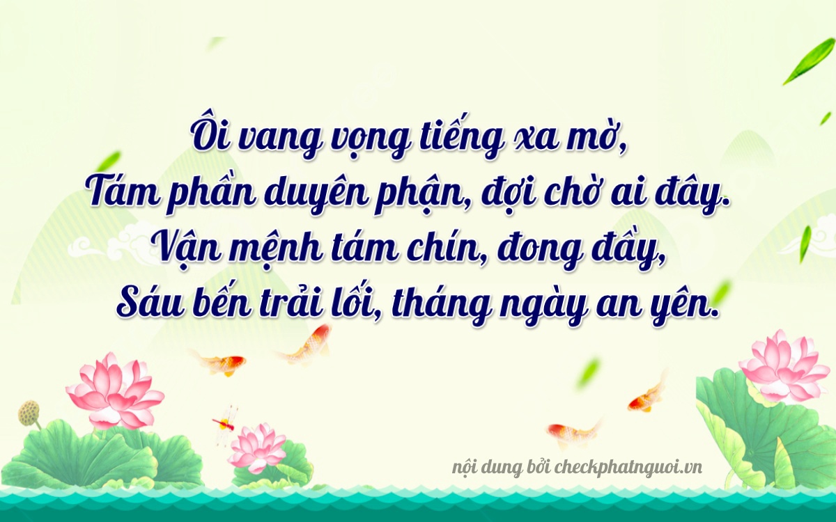 Bài thơ ý nghĩa cho <b>biển số 36AS-09886</b> tại website checkphatnguoi.vn
