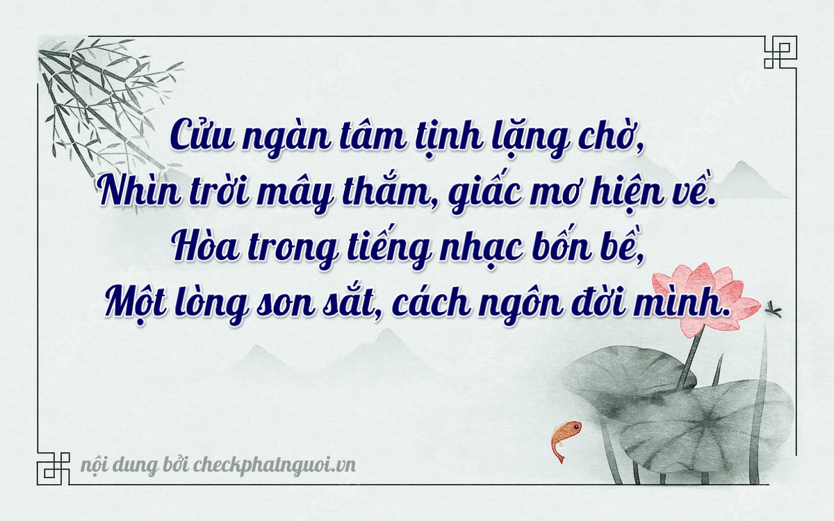 Bài thơ ý nghĩa cho <b>biển số 36AS-09911</b> tại website checkphatnguoi.vn